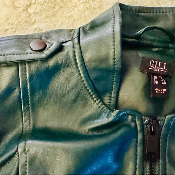 Gilli Forest Green Leather Jacket - Picture 7 of 12